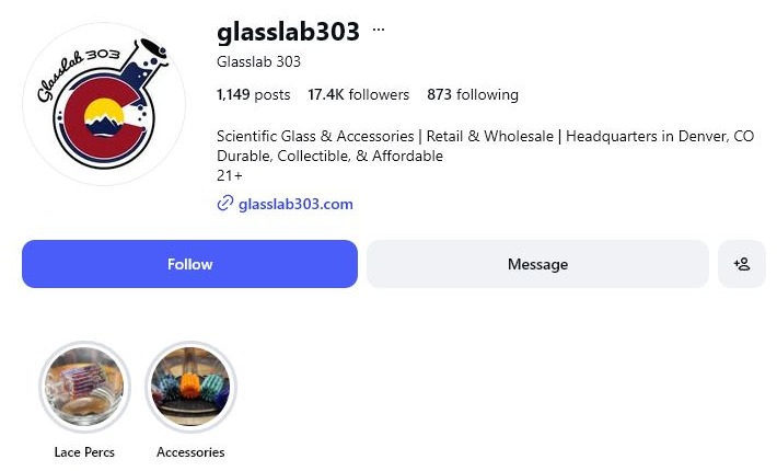 GlassLab303 Instagram profile